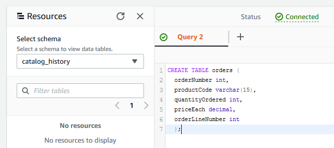 Amazon Redshift Data Lake Export - create table